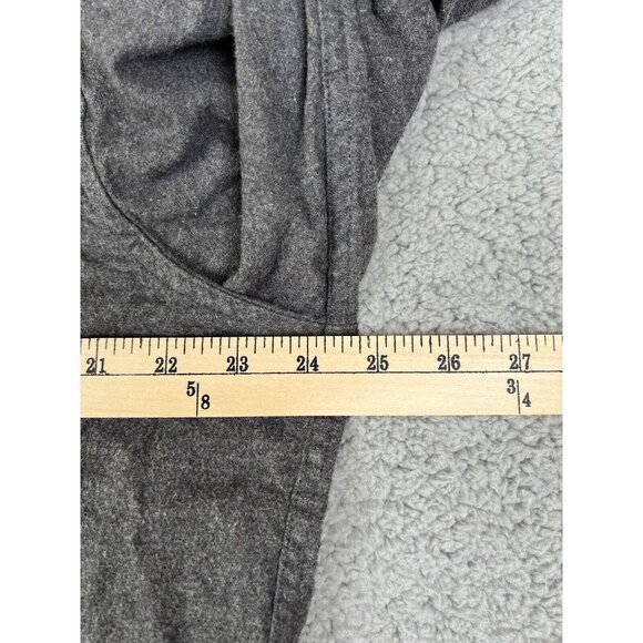 J.CREW Button Up Outdoor Heavy Work Shirt Mens XL Cotton Elbow Patch Gray - Picture 9 of 13